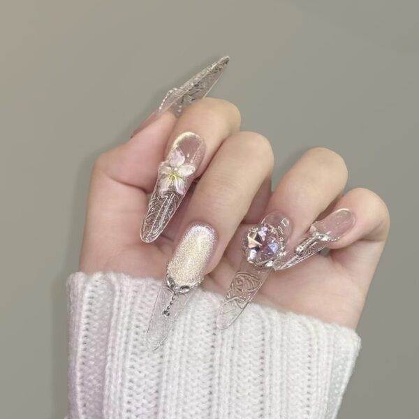 Luxury Crystal-Cut Press-On Nails