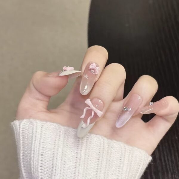 Ballet Slipper Pink Press-On Nails | Ballerina Dream Series