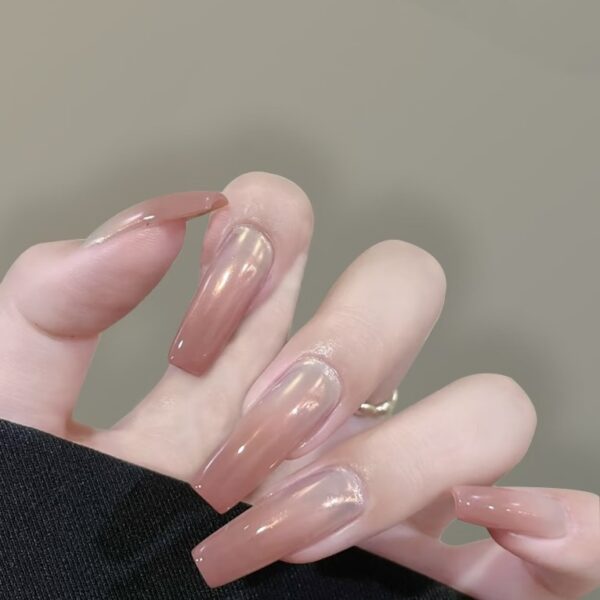 Glossy Nude Pink Press-On Nails | Everyday Classic Series